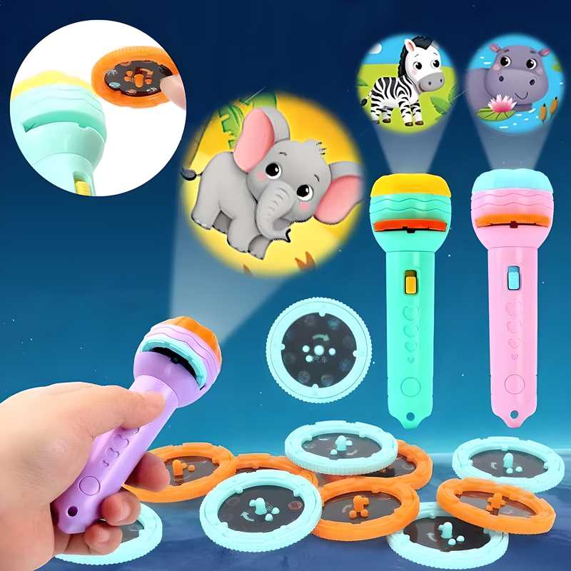 Slide & Shine™ Educational Flashlight Projector Toy - Gadgets Humour