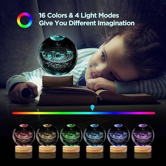 LumiGlow™ 3D Crystal Lamp Ball - Gadgets Humour
